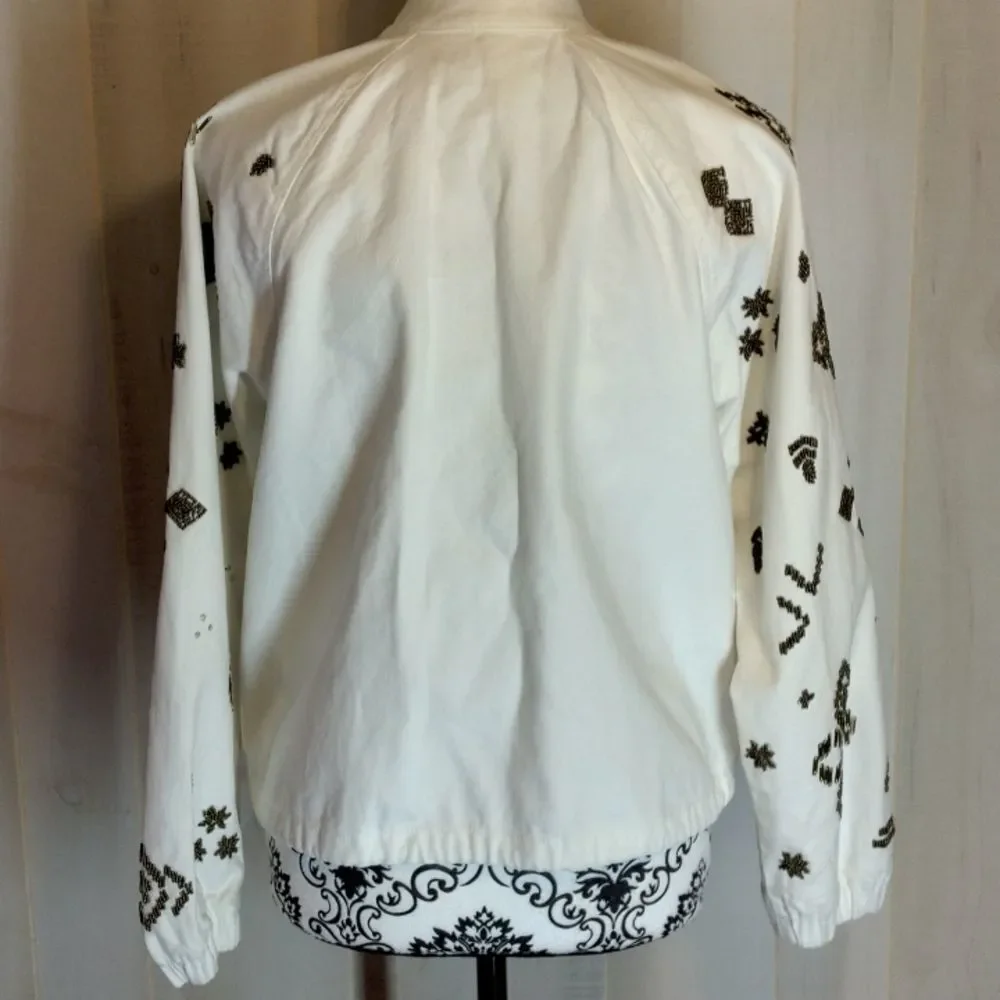 Chico's Size 1 Aztec Style Jacket with Embellishments. Stunning!!!!